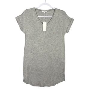 Antistar Dress‎ Womens XS Gray T Shirt Soft Lounge Cozy Basic Minimal Knit Comfy